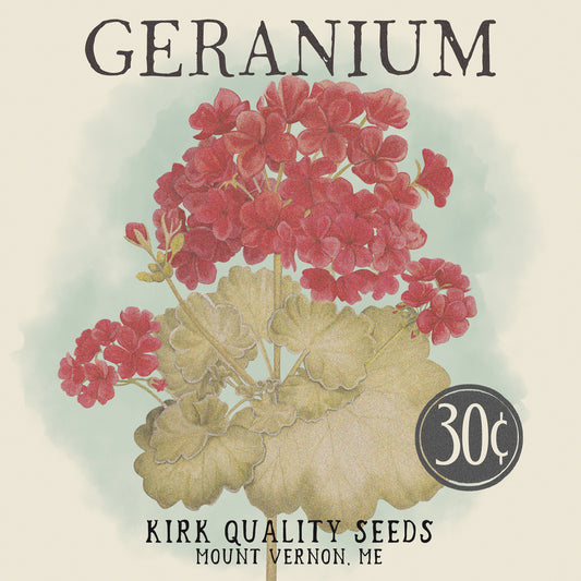 Geranium Seed Packet