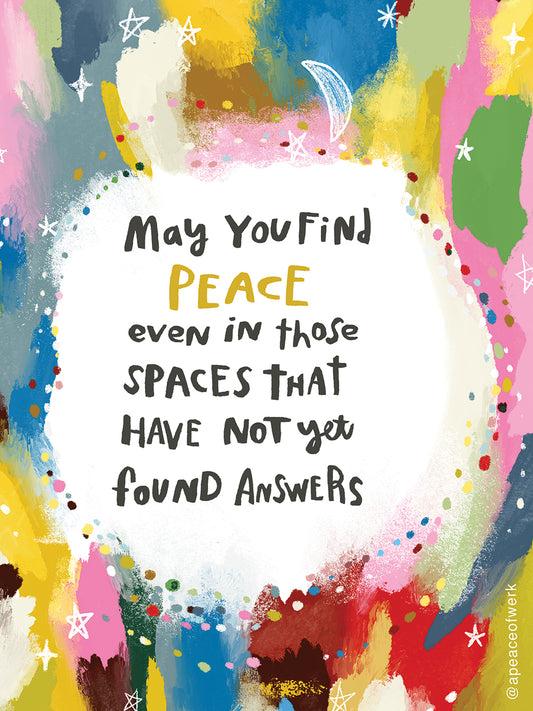 May you Find Peace Canvas Print