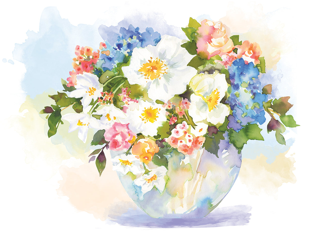 Floral Vase in Pastels 4