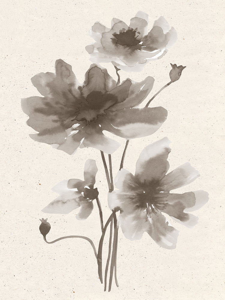 Taupe Floral Botanical 3