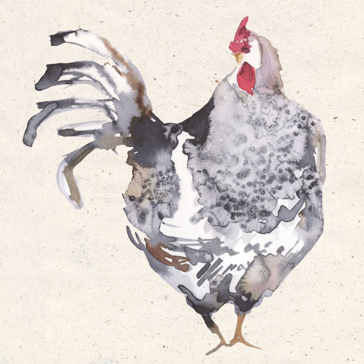 Watercolor Rooster 3