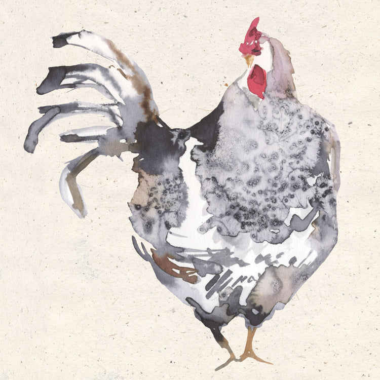 Watercolor Rooster 3