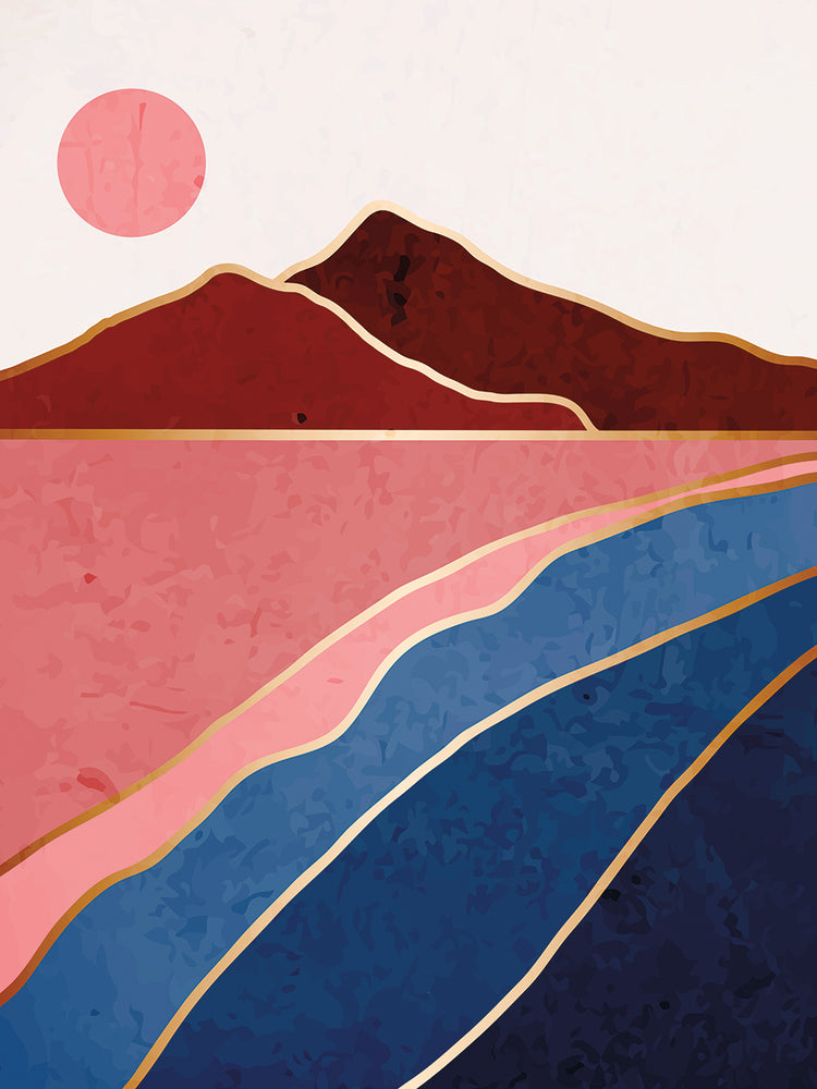 Sun, Mountains, Water I