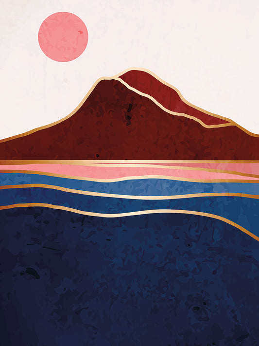 Sun, Mountains, Water III Canvas Print