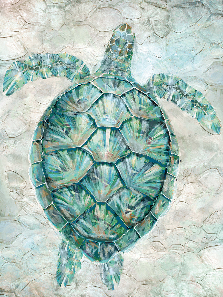 Sea Turtle Mosaic Teal