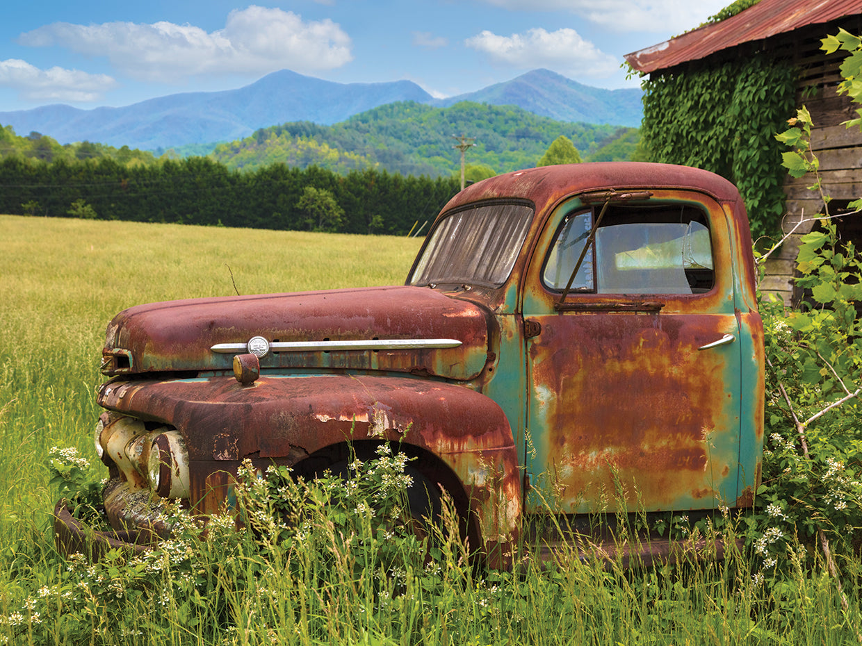 Rusty Ford in the Mountain Sunshine