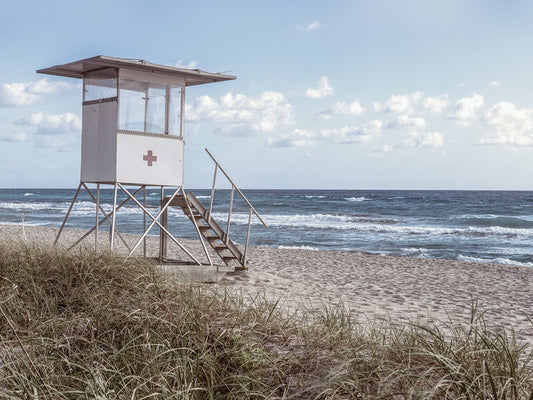 Lifeguard Stand on a Beautiful Beachhouse Morning