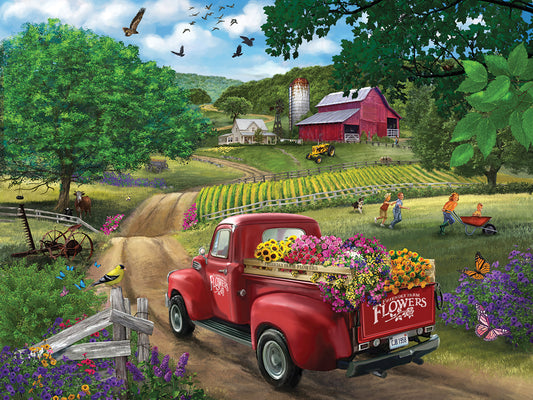 Country Road (Flower Truck) Canvas Print