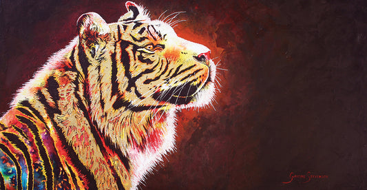 Tiger night Canvas Print