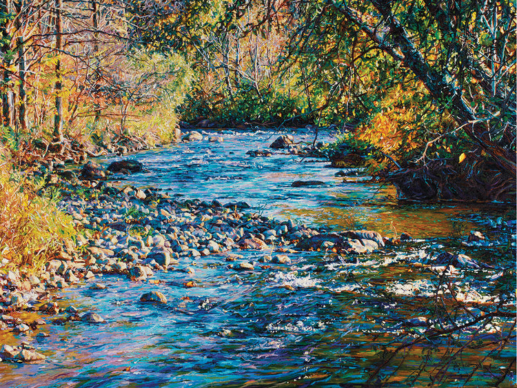 encaje de río Lienzo