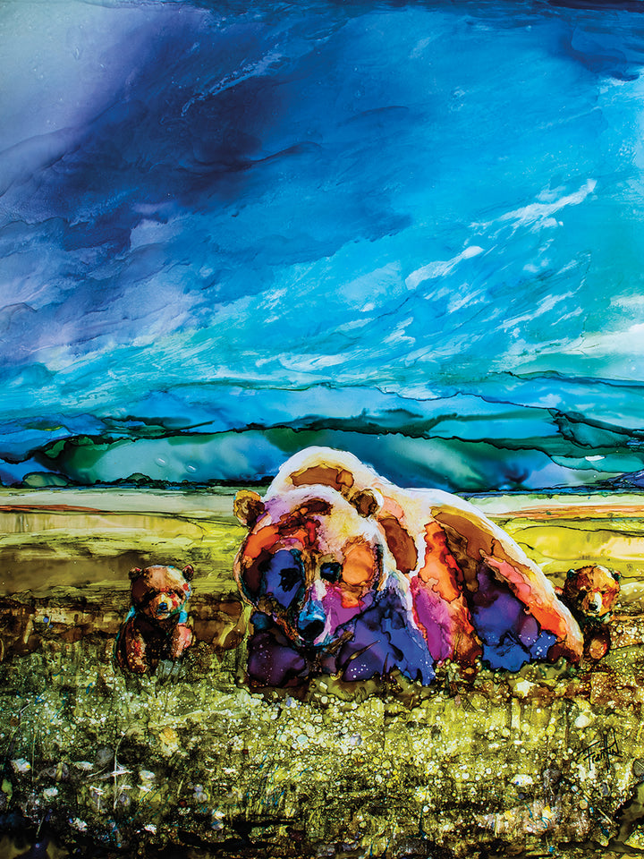 At the Market by Art by Leslie Franklin