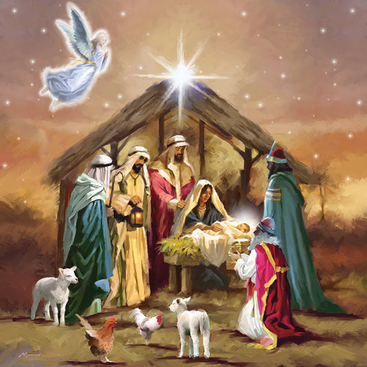 Nativity Collage Canvas Print