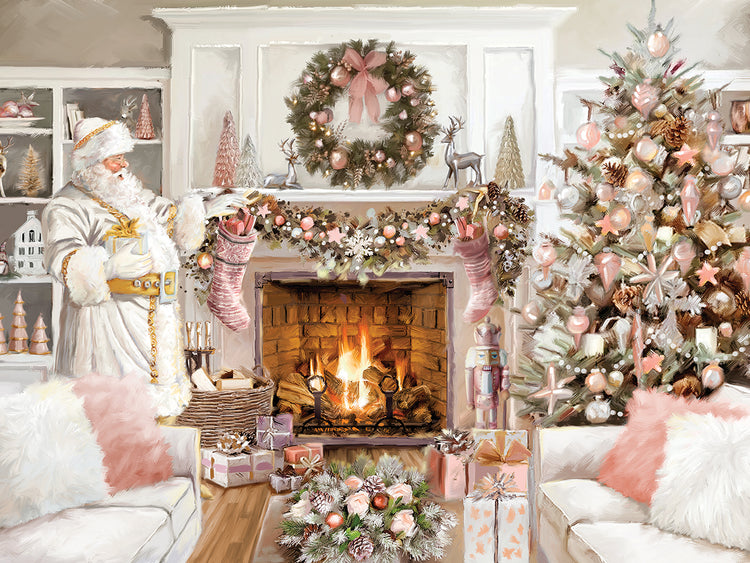 White Santa and Blush Christmas