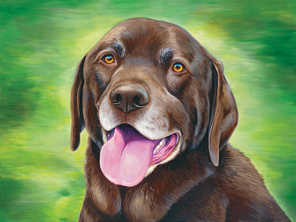 Chocolate Labrador Retriever Dog Wall Art by Rebecca Wang Art