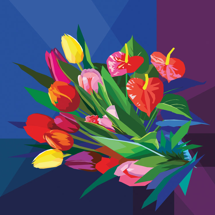 Mezclar flor Lienzo