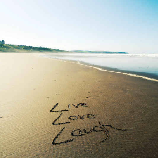 Beach Writing Live Love Laugh Canvas Print
