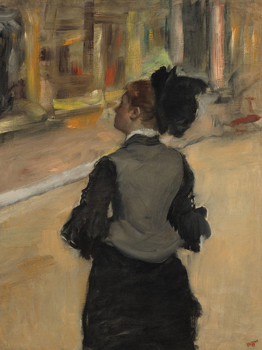 Woman Viewed from Behind (Visit to a Museum) Canvas Print
