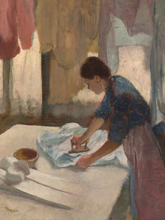 Woman Ironing Canvas Print