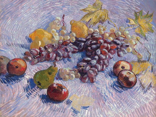 Grapes, Lemons, Pears, and Apples (1887) Canvas Print
