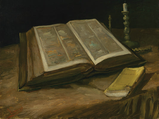 Still Life with Bible (1885) Canvas Print