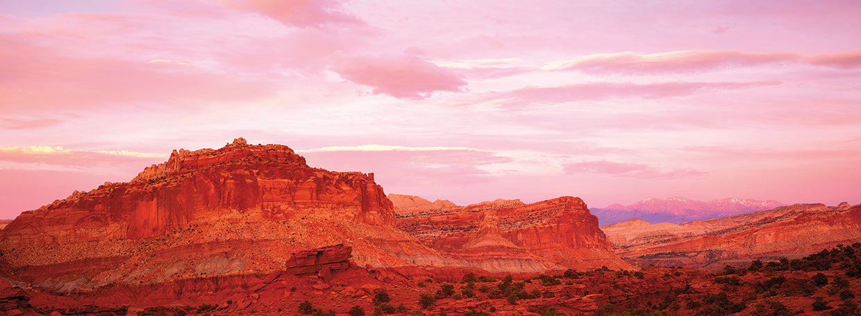 Dusk Panorama Point Capital Reef National Park UT Lienzo