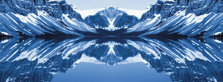 Reflejo de montañas en un lago, Bow Lake, Parque Nacional Banff, Alberta, Canadá 2 Lienzo