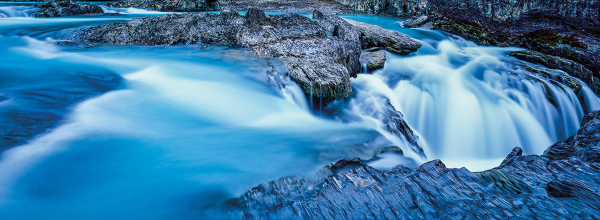 River flowing through rocks, Kicking Horse River, Natural Bridge, British Columbia, Canada