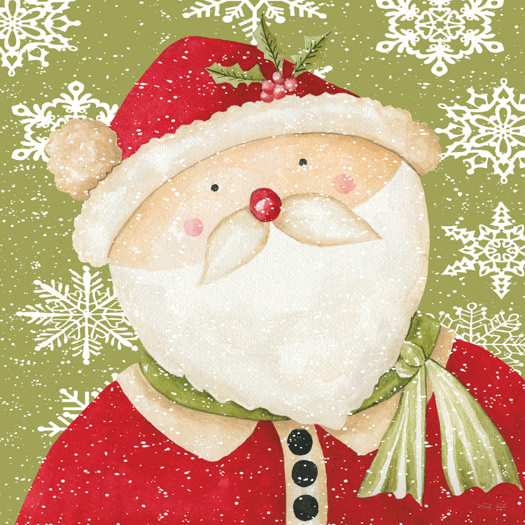 Santa y copos de nieve Lienzo