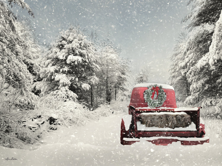 Snowed In Red Truck