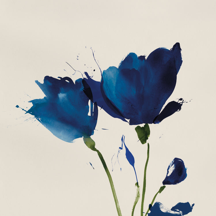 San Valentín azul floreciente I Lienzo