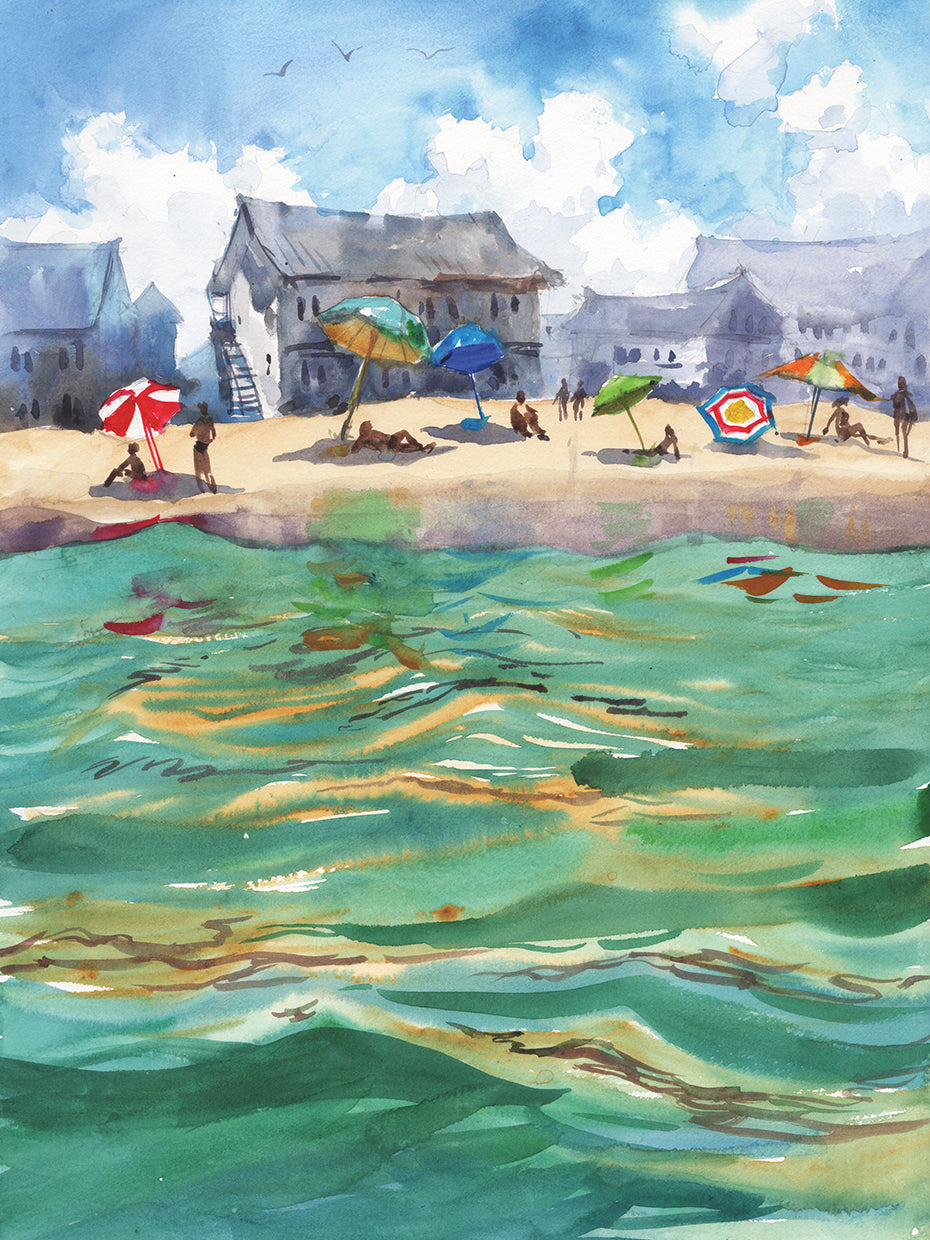 A Day At The Beach In The Water