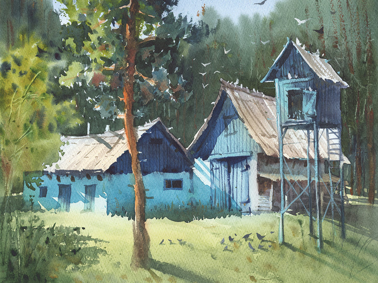 Casa en el bosque Lienzo