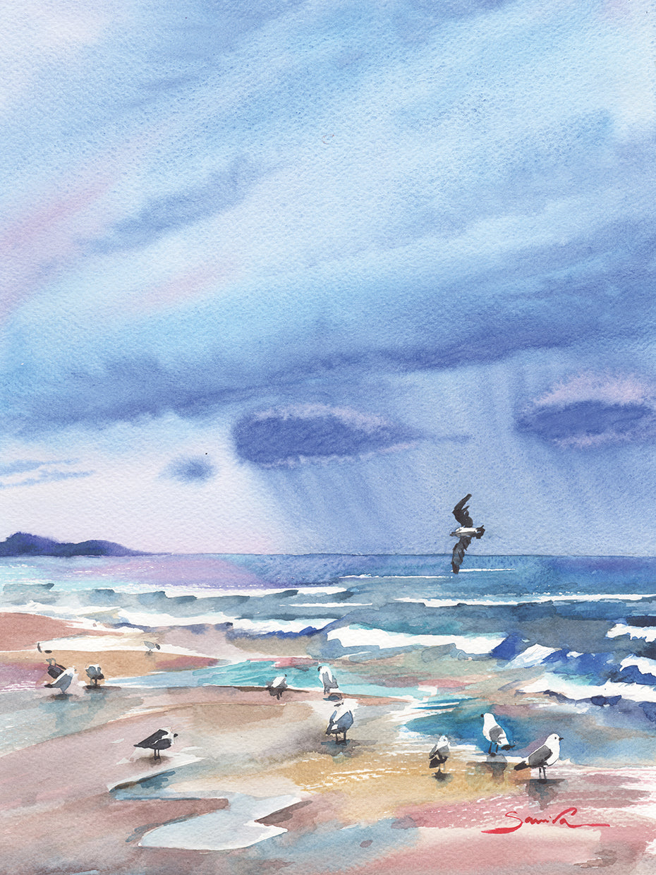 Seascape With Seagulls