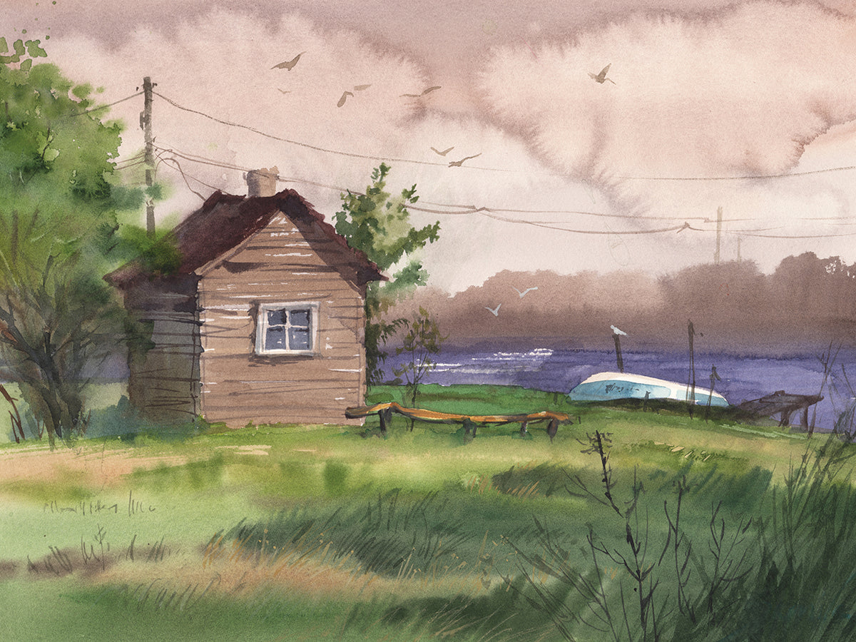 House By The River With A Boat