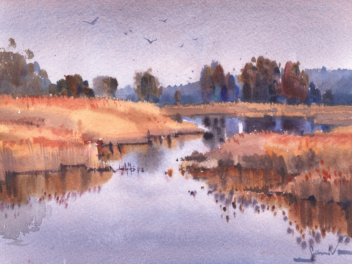 Landscape River Painting