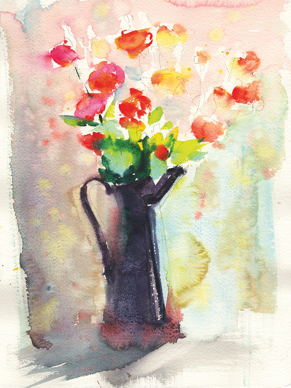 Abstract Still Life With Flowers