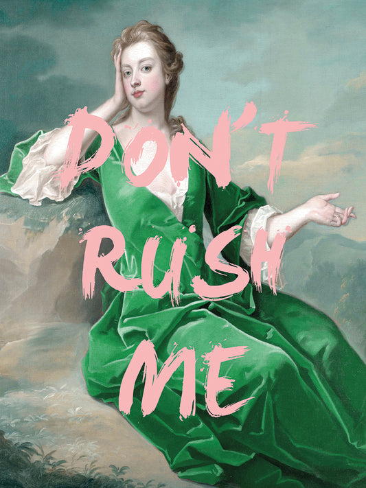 Don't Rush Me -Blue Velvet Canvas Print