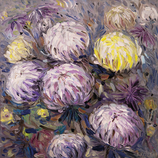 Chrysanthemums Blooms Canvas Print