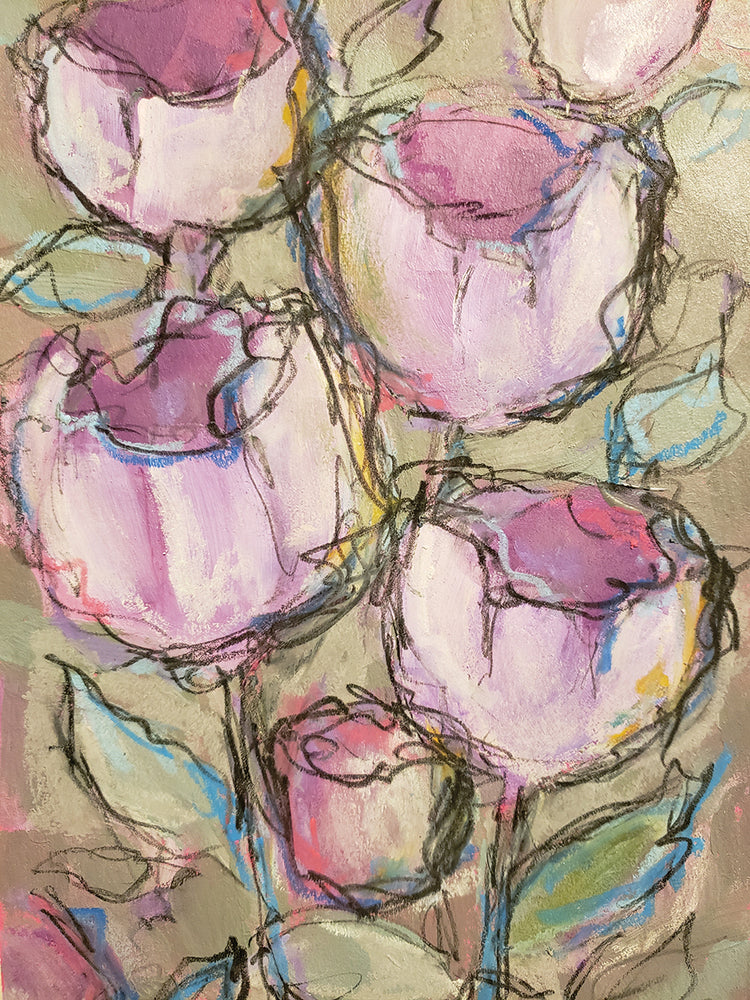 Flores para george Lienzo