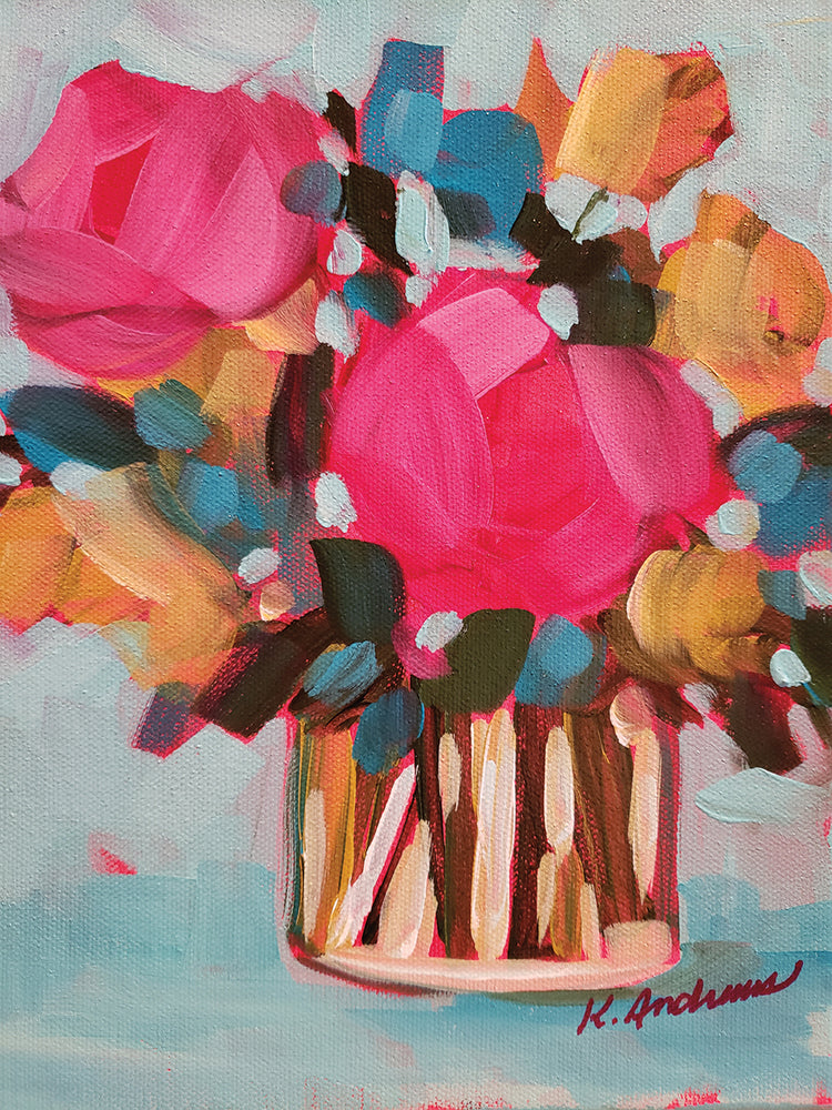 Pink And Yellow Floral