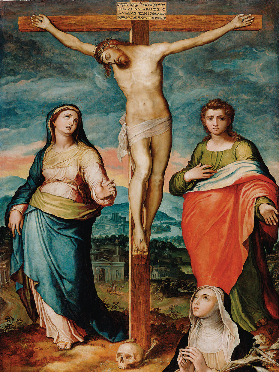 Christ on the Cross with Saints Mary,John the Evangelist and Catherine of Siena (about 1570)