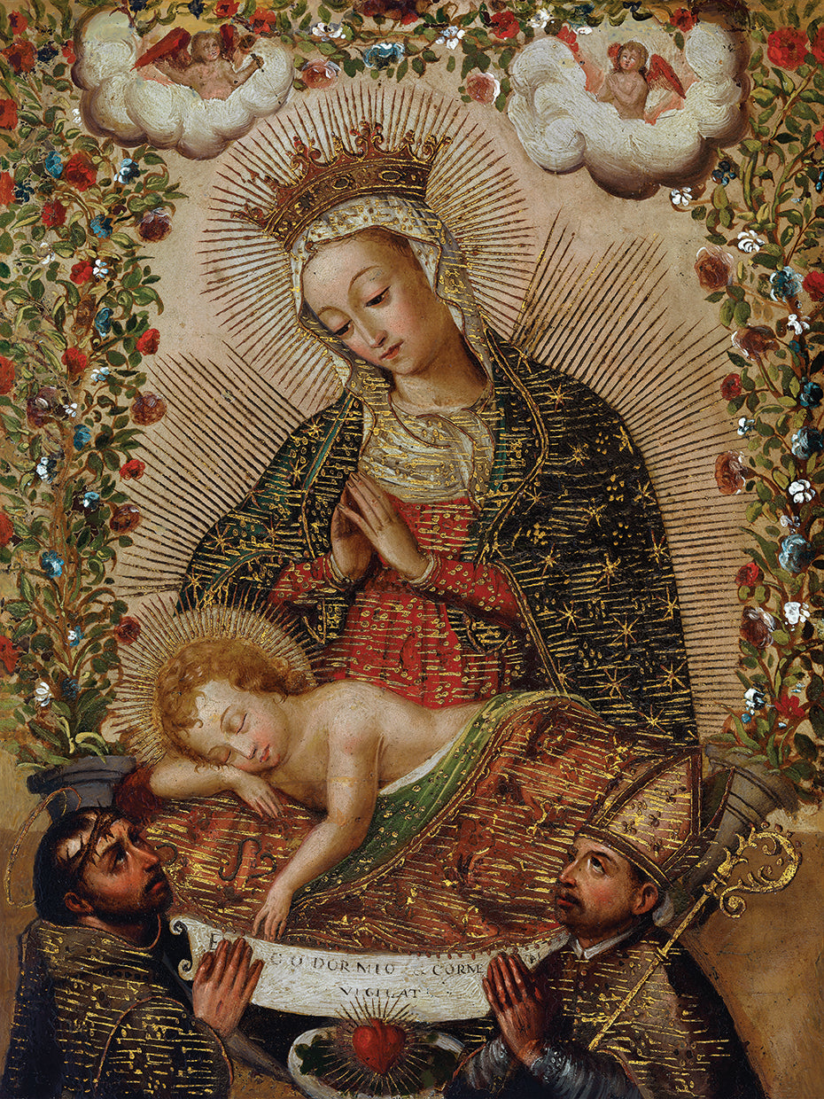 The Virgin Adoring the Christ Child with Two Saints (18th century)