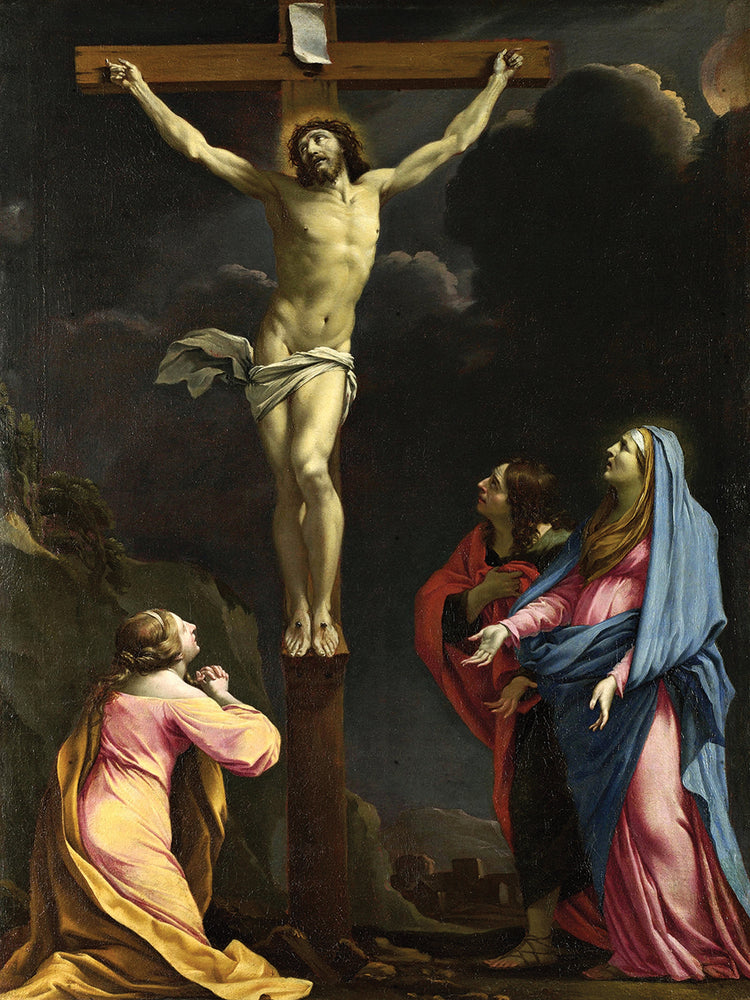 Christ On The Cross With The Virgin And Saints
