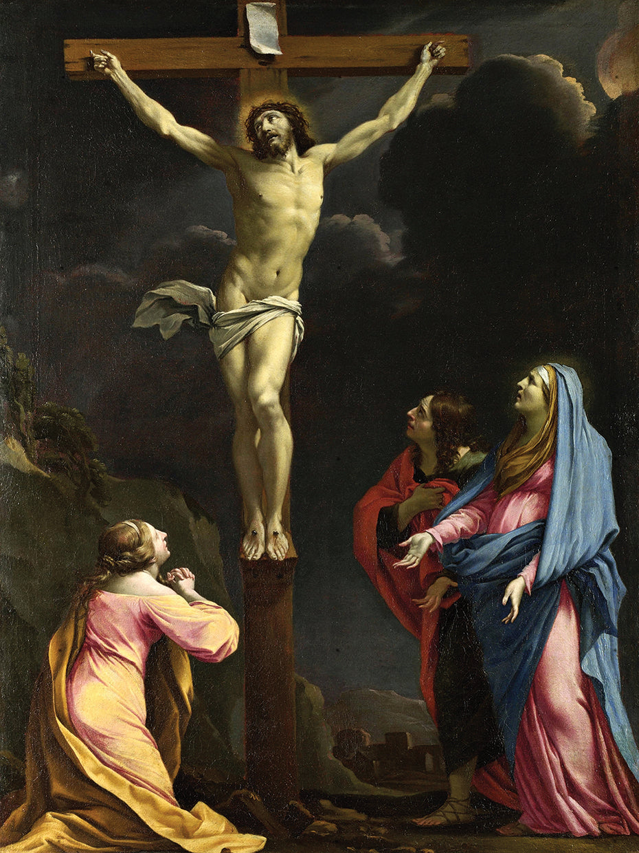 Christ On The Cross With The Virgin And Saints
