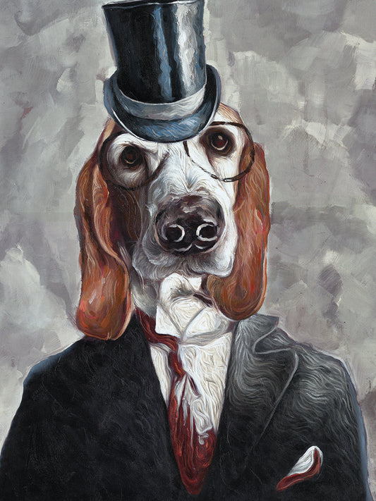 Tuxedo Dog III Canvas Art
