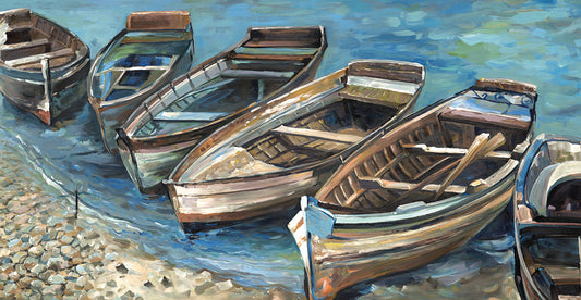 Beached Boats II Canvas Art