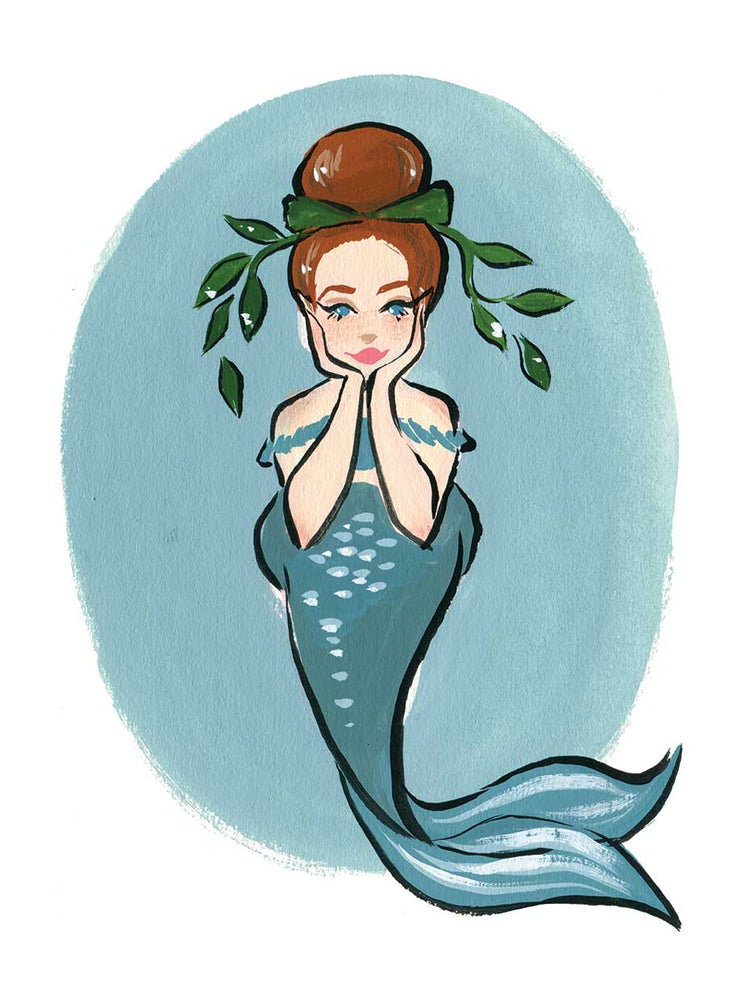 sirena azul Lienzo