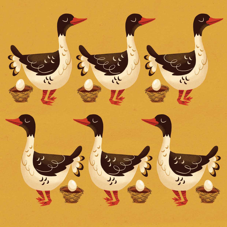 12 Days of Christmas 6 Geese Laying