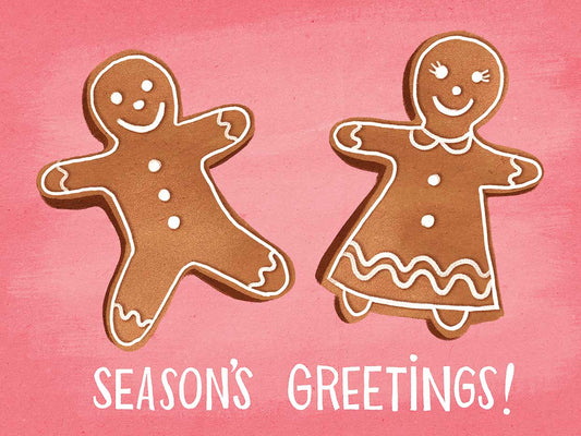 Gingerbread Seasons Greetings Canvas Print