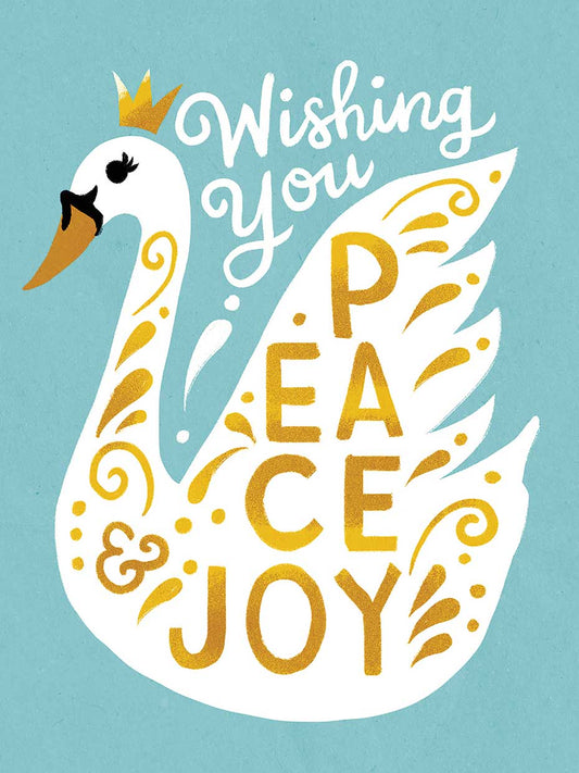Swan Peace ceand Joy Canvas Print